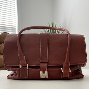 LAMBERTSON TRUEX Red Brown Leather Shoulder Bag
Handbag